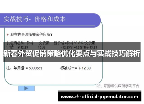 新春外贸促销策略优化要点与实战技巧解析
