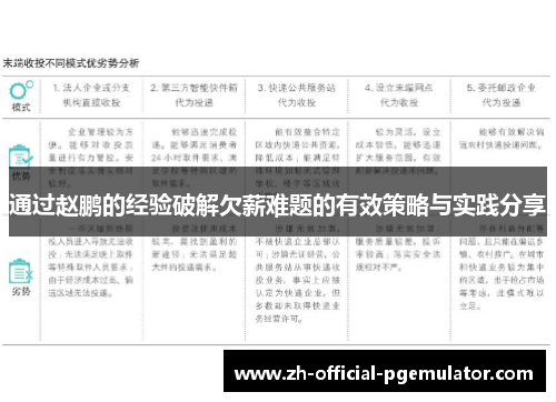 通过赵鹏的经验破解欠薪难题的有效策略与实践分享