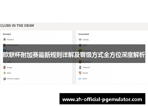 欧联杯附加赛最新规则详解及晋级方式全方位深度解析